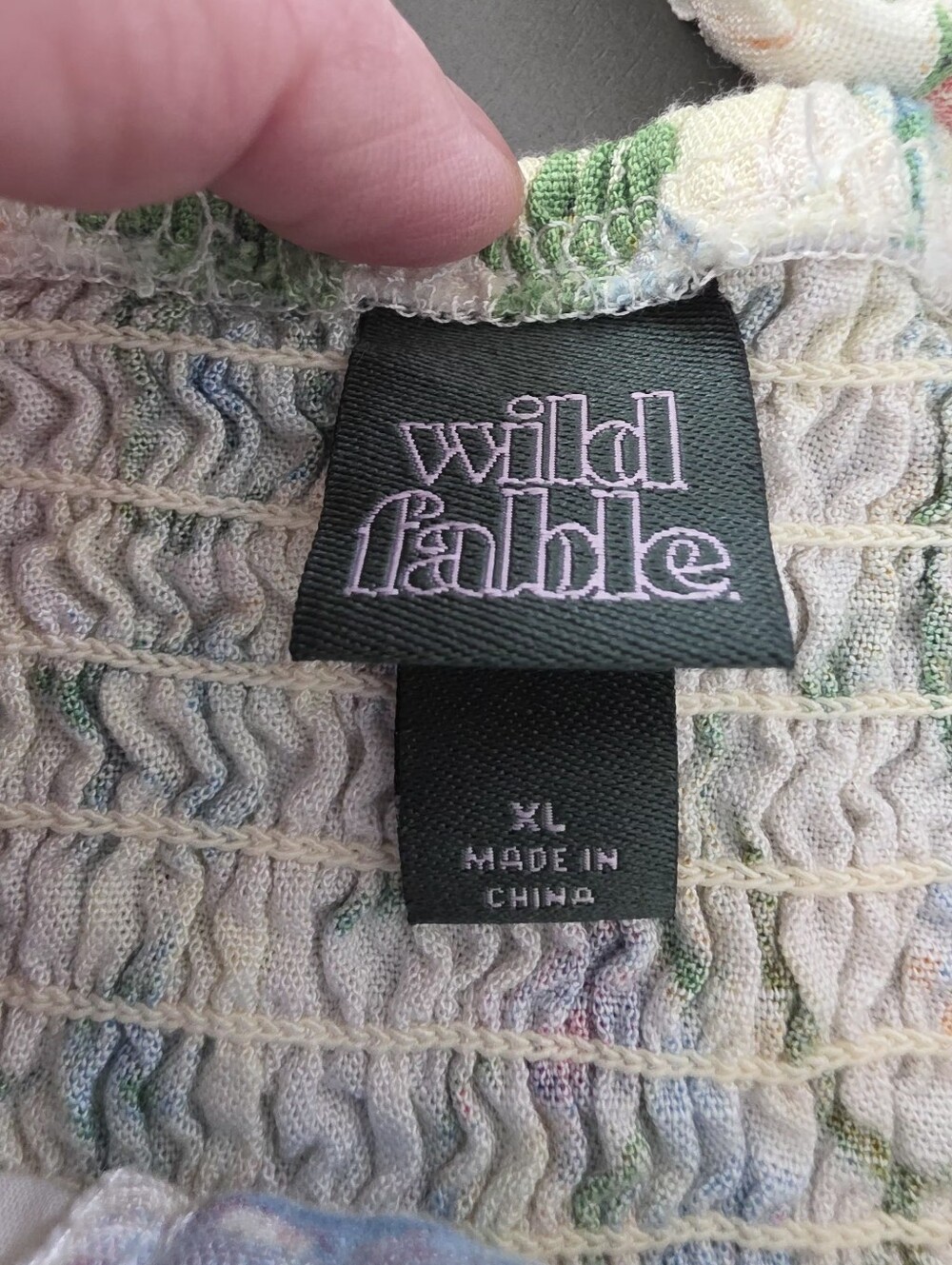 wild fable Pastel Floral Romper w/Hook & Eye Closure For Corset Bodice Size XL - Picture 2 of 13